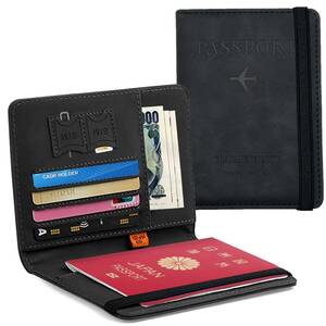 【注目商品】海外旅行 おしゃれ コンパクト 軽量 旅行用品 高級PUレザー ラベルウォレット カードケース 透明パスポートカバー付