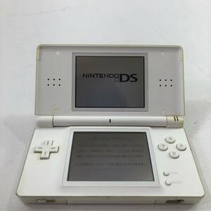 (27057)▲【1円～】Nintendo DS Lite 本体のみ ホワイト 汚れあり / 基本動作確認済み 任天堂 USG-001 タッチペン欠品 現状品