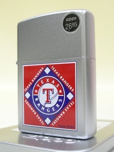 ZIPPO_22680 MLB メジャーリーグ テキサス レンジャーズ シルバー レギュラータイプ ジッポー オイルライター 新品 送料無料