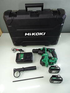 HIKOKI/日立工機　コードレスロータリハンマドリル　18ｍｍ　ＤＨ１２ＤＤ　バッテリー２個付　中古