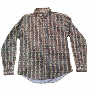 Paul Smith COLLECTION 美品 XLサイズ ポールスミス 花柄 シャツ 長袖 ドレスシャツ 総柄デザイン シルエット 高級感 コットン メンズ