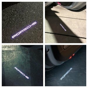 ポルシェ ロゴ LED カーテシ ランプ 911 パナメーラ ケイマン ボクスター 996/997/970/986/987 純正交換 タイプ マーク エンブレム ライト