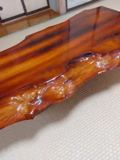 【値下げ】高級銘木 　高級木材　一枚板　座卓　骨董品　珍品　昭和レトロ
