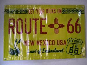 ルート66 ニューメキシコ州 バナー タペストリー ガレージ 旗