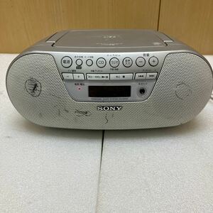 MK5180 ■SONY ZS-S10CP CDラジオ ソニー AM/FM CD-R/RW 電源コード付き 動作品 割れあり 20231204