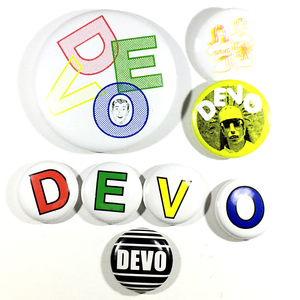 缶バッジ 8個セット DEVO ディーヴォ techno Pop New Wave Power Pop Punk テクノポップ パワーポップ パンク