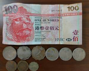 香港ドル紙幣・硬貨　計113ドル20セント　HKD