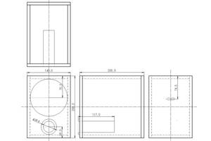 【9M2014basic】前面樹脂ポートバスレフ 9mm厚MDF エンクロージャーキット 径指定可