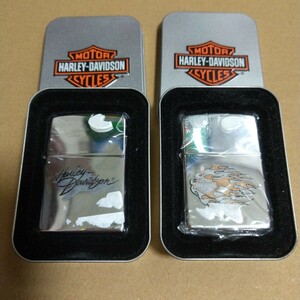 HARLEYDAVIDSON 未使用ZIPPO　ハーレーダビットソン　２個セット オイルライター HARLEY-DAVIDSON 喫煙具 ジッポー ライター