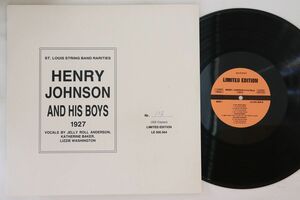 オーストリアLP Henry Johnson St. Louis String Band Rarities 1927 LE300004 LIMITED EDITION /00260