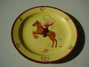 Vintage Cowboy Kid Plate*カウボーイロデオウエスタン