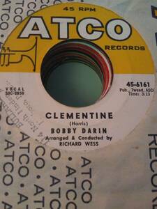 Bobby Darin, Clementine ~ 1960 Atco 45 +sleeve 海外 即決