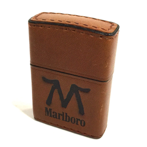 1円 ジッポ オイルライター マルボロ 革巻き MARLBORO FLYING M 喫煙具 喫煙グッズ 3.7cm×5.7cm ZIPPO 保存箱付