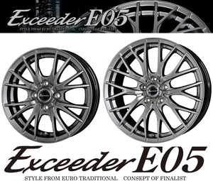 [業販品] [冬用] 4本SET 新品 Exceeder E05 CS 17インチ 7J+38 ブリヂストン VRX3 205/55R17 レクサス IS/プリウスα