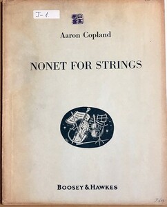 コープランド 弦楽のための九重奏 (ヴァイオリン、ヴィオラ、チェロ パート譜セット) 輸入楽譜 Copland Nonet for Strings 洋書