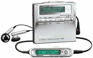 Panasonic SJ-MR240-S ポータブルMDプレーヤー シルバー(中古品)