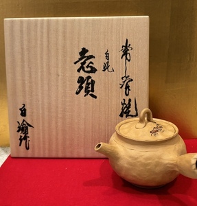 白翰　白瀚　白泥　急須　常滑焼　茶道　新品　未使用品　共箱　一点物