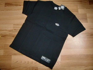 新品 GU BISH コラボ 半袖Tシャツ ブラック M メンズ 　綿100 コットンT コラボT シンプル ロゴ刺繍 ワンポイントロゴ 黒