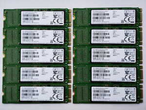 SAMSUNG M.2 SSD SATA 128GB MZ-NLN128C 10個セット! 正常動作品 使用時間400～800時間