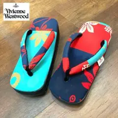 和装 浴衣に✨ viviennewestwood 草履 雪駄 オーブタグ 青系