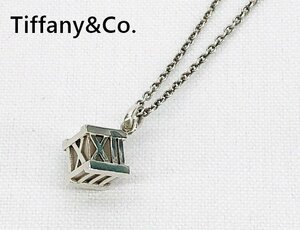 [中古]Tiffany & Co. ティファニー アトラス キューブ 925 シルバー ネックレス