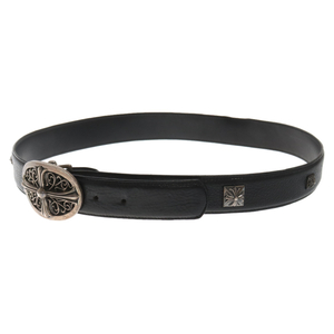 CHROME HEARTS クロムハーツ OVAL CROSS STRAP1.5/1.5クラシックオーバルクロスバックル ピラミッドスタッズベルト 36INCH