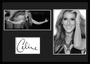 10種類!Céline Dion/セリーヌ・ディオン/サインプリント&証明書付きフレーム/BW/モノクロ/ディスプレイ (1-3W)