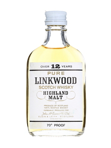 【ミニチュアボトル】リンクウッド 12年 白ラベル ハイランドモルト スコッチ ウイスキー 箱なし 48ml　KBM1240