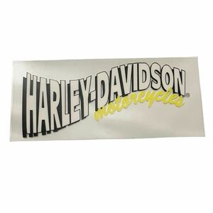 限定1 送料無料 当時もの ビンテージ Harley-Davidson タンクステッカー ハーレーダビッドソン デカール シール 防水 レモン色