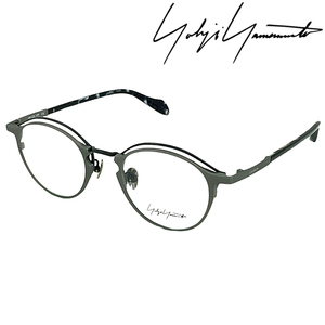 Yohji Yamamoto ヨウジヤマモト メガネフレーム ブランド マットシルバー×ブラック 眼鏡 yy-19-0077-03