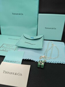 希少 1円～ 未使用 保管品【Tiffany&Co. プレゼント ボックス モチーフ 925 刻印】ティファニー ブランド シルバー アクセサリー SV ギフト