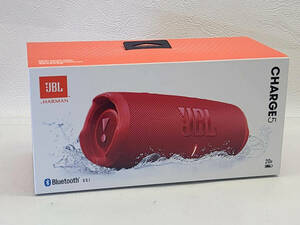 R60417　未使用　JBL　CHARGE5　Bluetooth対応　ワイヤレスポータブルスピーカー　レッド　防水