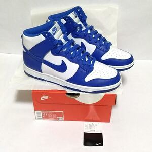 美品★NIKE DUNK HIGH RETRO GAME ROYAL ナイキ ダンク ハイ ゲームロイヤル 白 青 ホワイト ブルー 青色 ハイカット 28.5cm us10.5