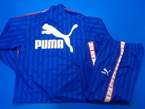 13589■美品 PUMA プーマ ジャージ 上下 セット セットアップ 青 赤 白 トリコロール ヒットユニオン SM HIT UNION 当時もの