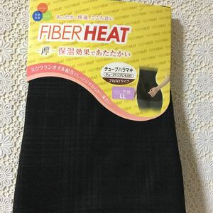 ＬＬサイズ　FIBER HEAT　～厚～　保温効果であたたかい　チューブハラマキ　チューブトップにもOK！　２ＷAYタイプ　黒柄