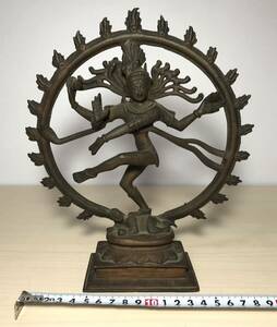 KGNY3934 神像 シヴァ神 シヴァ像 神様像 ナタラジ ダンシング・シヴァ ヒンドゥー教 ナタラージャ 置物 オブジェ 仏像 チベット インド 