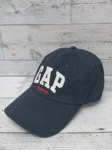 Gap ギャップ ベースボールキャップ 帽子 ロゴ ロー 調節可 TOKYO 刺繍 シミあり ネイビー ONE SIZE レディース 1304000004761