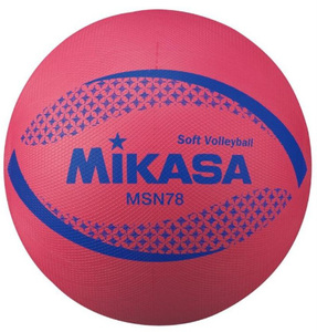 MIKASA ソフトバレーボール 円周78cm 検定球 MSN78-R レッド