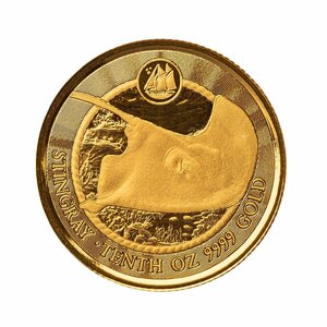 [保証書・カプセル付き] 2023年 (新品) ケイマン諸島「アカエイ」純金 1/10オンス 金貨