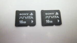 新入荷　SONY PSVITA　メモリーカード　16GB　2枚セット　中古動作品