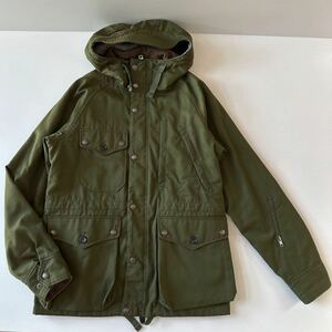 エンジニアードガーメンツ ユーティリティ ジャケット フード S USA製 3回着 オリーブ 中綿 内側ウール Engineered Garments utilityHooded