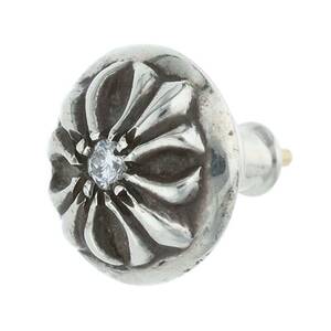 クロムハーツ Chrome Hearts STUD CRSBLL DIA/クロスボールスタッド 1ダイヤ/シルバーピアス 中古 SS07