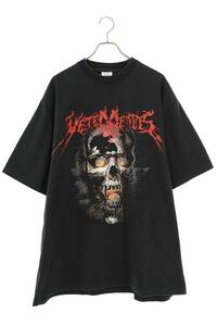 ヴェトモン VETEMENTS 17AW MAH18TR34 サイズ:S オーバーサイズヘビーメタルスカルプリントTシャツ 中古 OM10