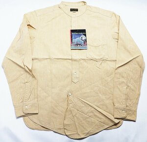 JELADO (ジェラード) Stand Collar Shirt “Ellis” / スタンドカラーシャツ エリス AG62102 未使用品 イエロー size L