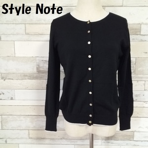 【人気】Style Note/スタイルノート ベルメゾン 半袖ニット カーディガン アンサンブル ブラック サイズM/8535