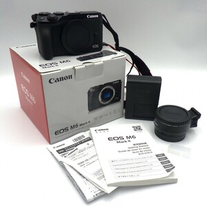 1円〜 Canon キヤノン EOS M6 Mark II ミラーレス一眼カメラ 他 通電のみ確認済 箱付 y98-2686115【Y商品】