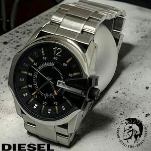 【DIESEL】/ ディーゼル メンズ腕時計 DZ-1208 QUARTZ 10BAR SOLID STAINLEES STEEL クォーツ時計 電池交換済み 稼働品