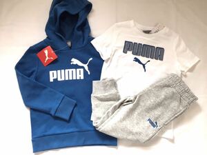 新品■PUMA プーマ キッズ パーカー パンツ 3点セット 3-4Y (3-4歳) 裏起毛 上下セット 847531 13