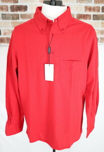 　＊激安出血新品 ギローバー ゴルフ GUY ROVER GOLF イタリア製 長袖 ポロシャツ サイズXL(2XL)レッド ビッグサイズ 大きいサイズ MCT1126