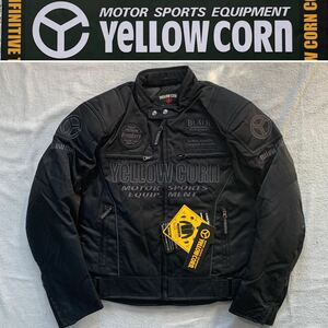 YeLLOW CORN イエローコーン プロテクター搭載ライディングジャケット YB-2303 BK/GM Mサイズ ナイロン ウインター 新品 正規 A50228-27